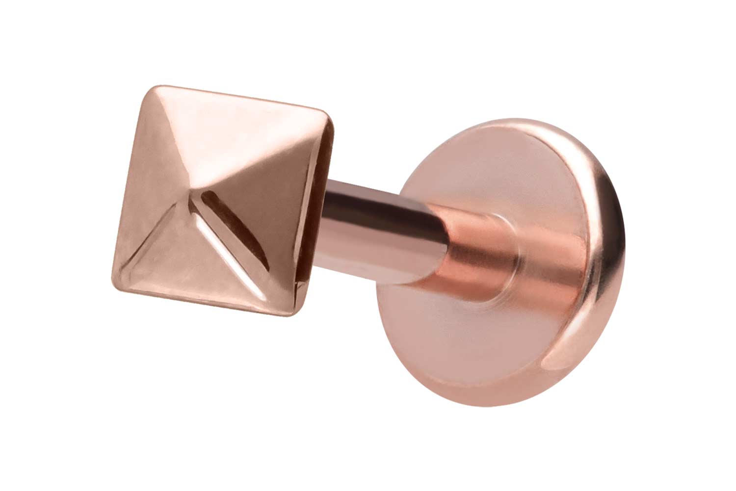 Titan Labret Piercing mit Innengewinde PYRAMIDE